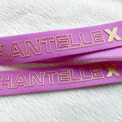 Faixa de elástico Rasgo-resistente e flexível alta do jacquard com logotipo do silicone