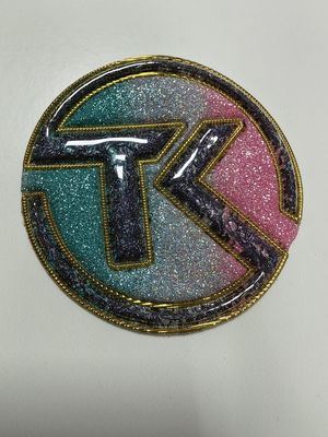 Design Roxo Transferência de Calor Patches de TPU Macio Metálico com Efeito Holográfico Colorido Arco-Íris Personalizado Para Jeans