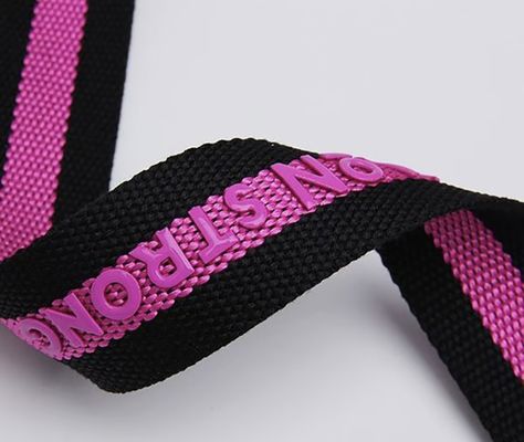 Logotipo 3D personalizado Faixa elástica Gloss Matte Silicone Polyester Webbing para acessórios de vestuário