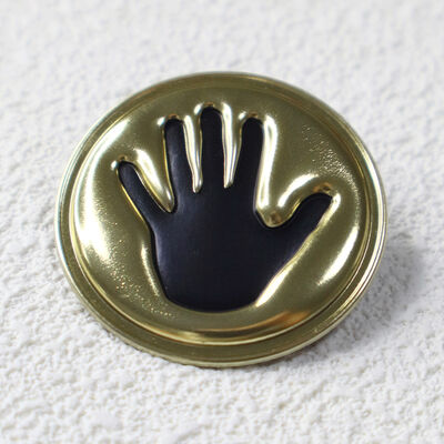 Emblema de tensão TPU 3D de dois tons personalizado - Emblema de logotipo de palma metálica para vestuário