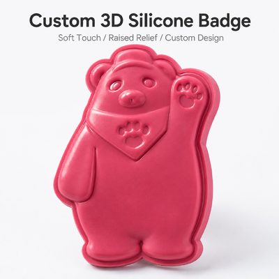 Brindes Promocionais Lembranças Ímãs de Geladeira Personalizados Urso Distintivo Colorido Oekotex TPU Ímãs de Formato