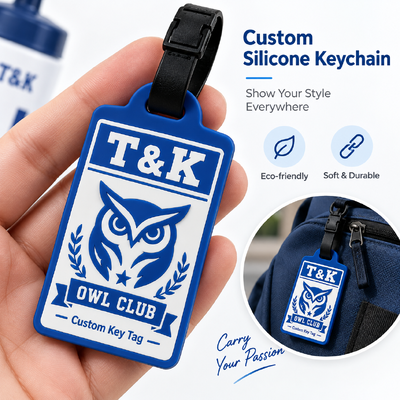 Etiquetas Personalizadas de Silicone para Mochilas, Chaveiros e Acessórios com Logo em 3D