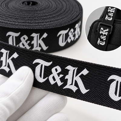 Banda elástica e fita elástica durável de diâmetro personalizado e ecológica para vestuário desportivo e vestuário