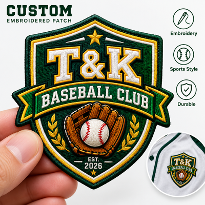 Crachás Bordados de Tamanho Personalizado, Tecido Durável, Rápida Entrega e Patches Bordados para Uniformes de Equipe