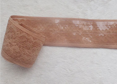 Não o sutiã do laço da faixa elástica do jacquard da costura do deslizamento prende com correias o aparamento para calças da barriga