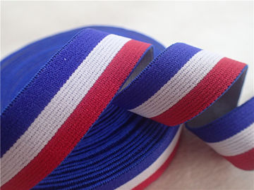Webbing elástico do jacquard colorido de 2CM para o material 100% do poliéster do vestuário