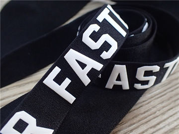 A faixa elástica do jacquard feito sob encomenda da ioga da cor para o vestuário desvanece-se resistência