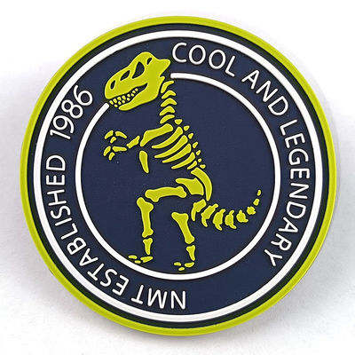crachás do Pvc de 3D Logo Embossed Motif Rubber Patches para costurar a roupa