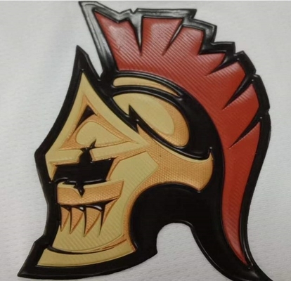 A transferência térmica do Sportswear etiqueta imprimir 3D TPU logotipo dourado plástico